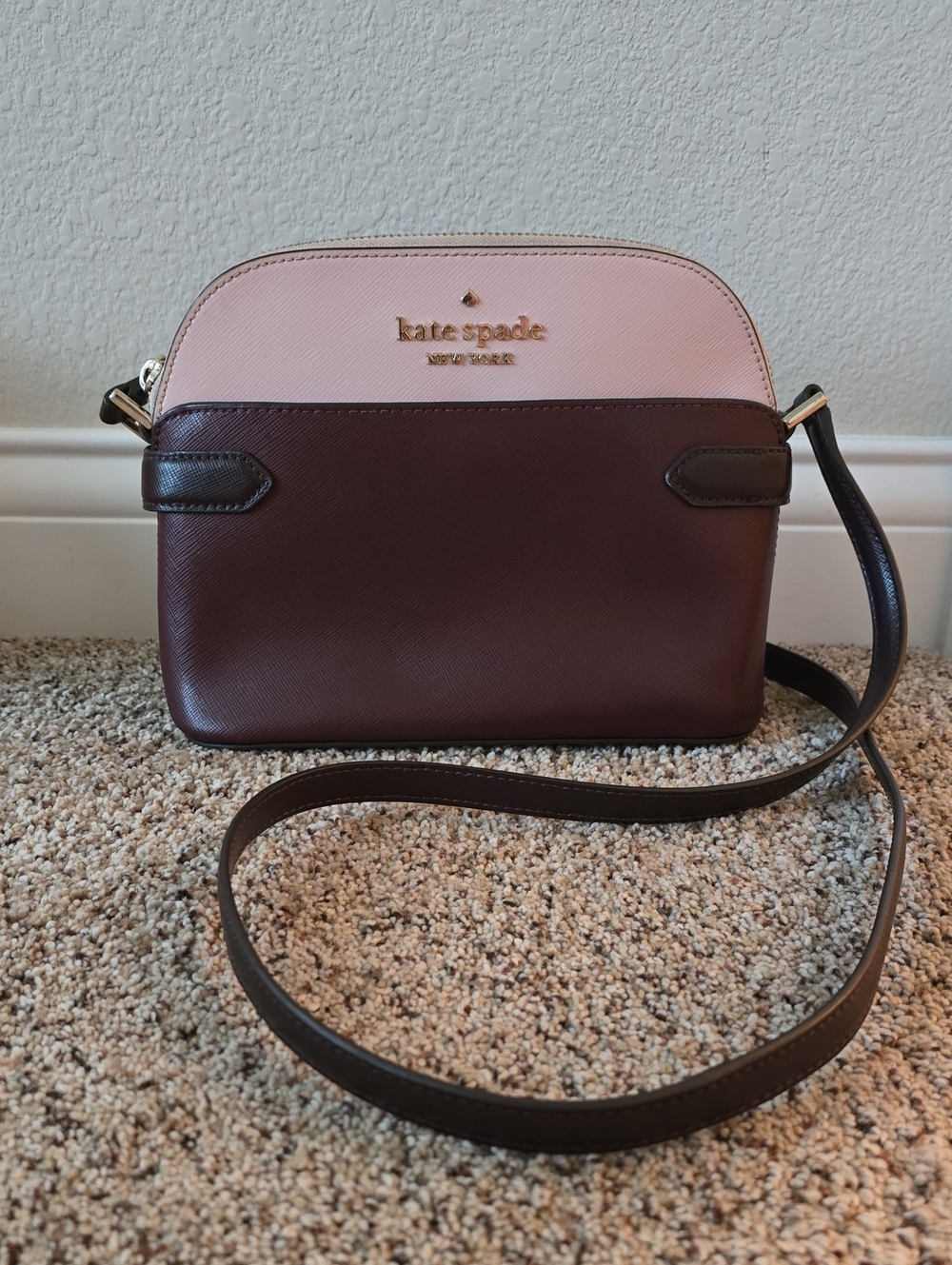 Kate Spade Crossbody- Burgundy And Pink